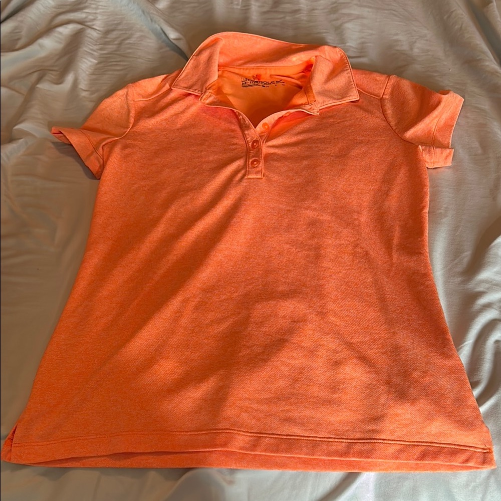 NIKE GOLF Orange Polo Shirt Short-Sleeved Work Out Top